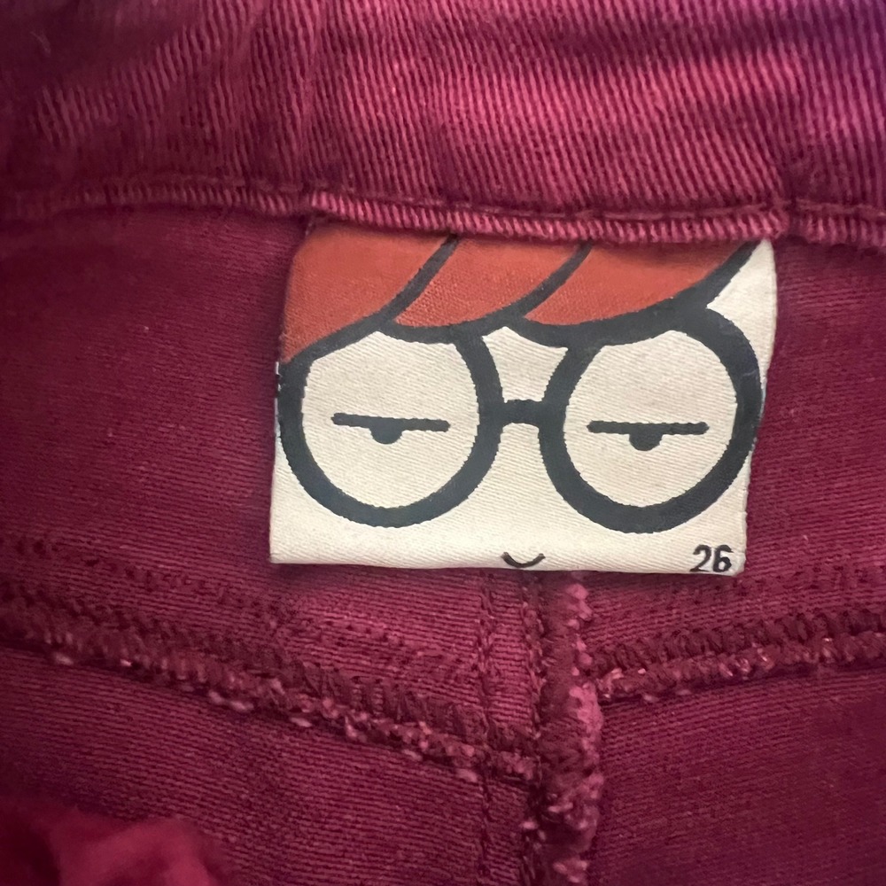 LAZY OAF x Daria I HATE EVERYBODY‎ Magenta Jeans Size 26 Cropped Raw Hem - Picture 3 of 9